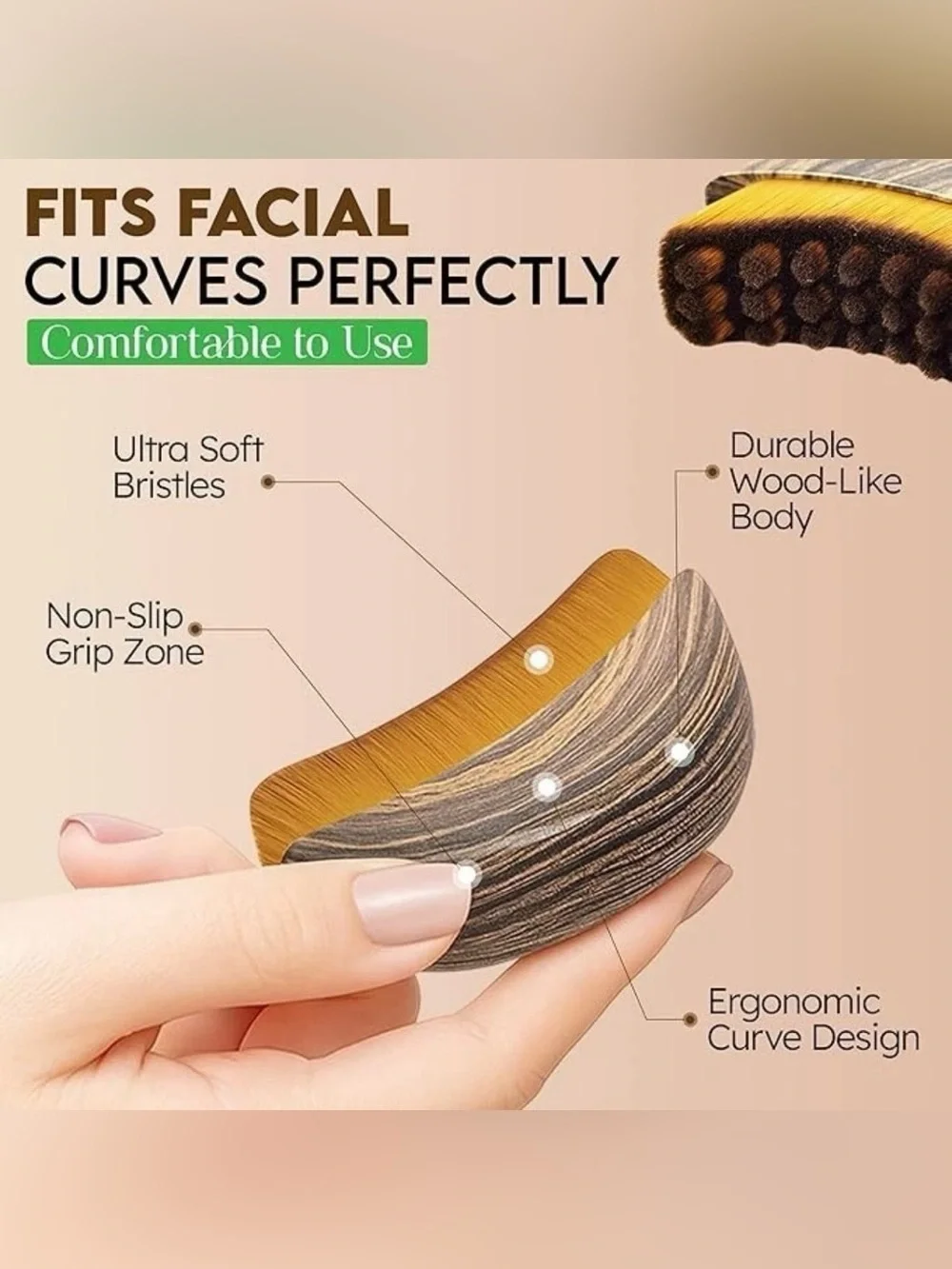 Lymphatic Contour Face Brush & Case-Guasha Dry Brushing Face Drainage-LOT OF 16